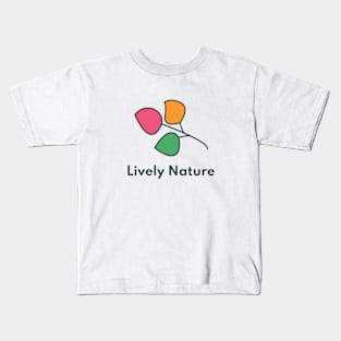 Lively Nature LOGO with Text Kids T-Shirt